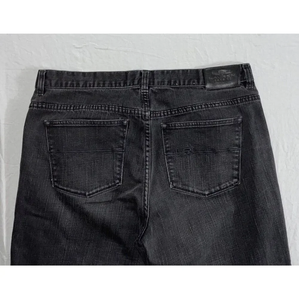 Ralph Lauren Classic Straight 5-Pocket Stretch Denim Jeans. LRL Logo. Women's 14 - Picture 9 of 9